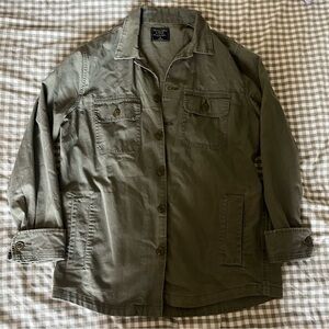Olive Green Button-Up Jacket